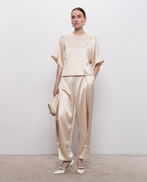 Simkhai Faye beige slit pants 4264036AL