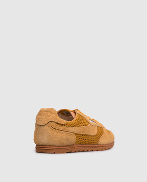 AUTRY Brown Windspin combination sneakers A1UNWSLWKS02