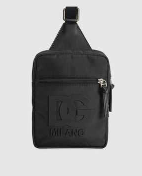 Dolce&Gabbana Children's black bag with DG monogram EM0142AU927