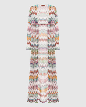 Missoni White cape with branded pattern MS26SQ0SBR014K
