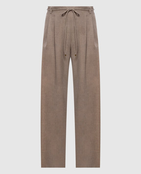 Max Mara Beige ALIBI cashmere pants MXMALIBI