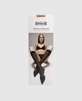 Wolford Brown Individual 10 den knee socks 31241