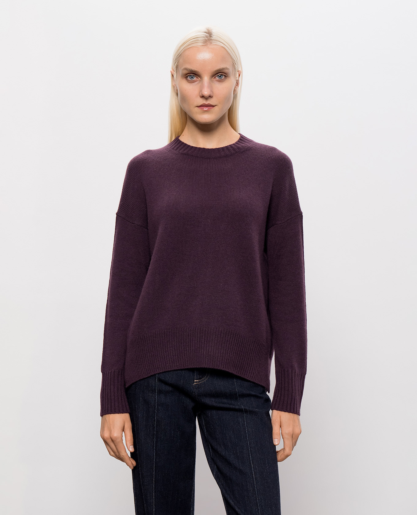 Purple cashmere sweater Allude 3