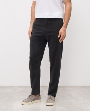 Kiton Black pants with patch UPLACK0606H