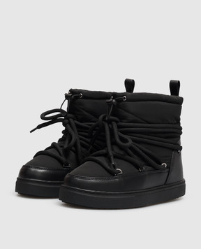 Inuikii Children's black Mountain moon boots 300100301023338