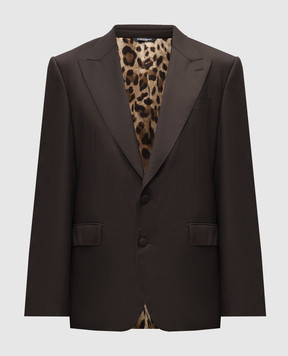 Dolce&Gabbana Sacilia brown wool jacket G2TV4TFU269