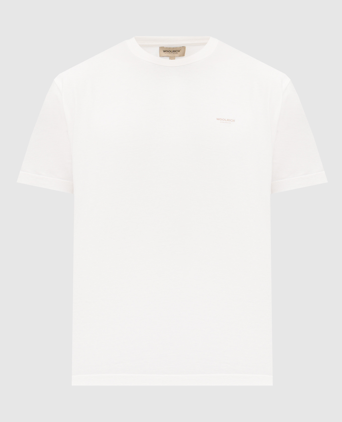 

White T-shirt with logo print Woolrich