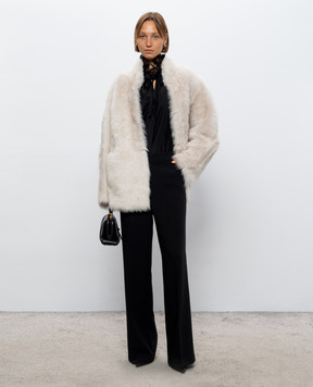 Babe Pay Pls Beige sheepskin coat with belt 2328TOSKANA