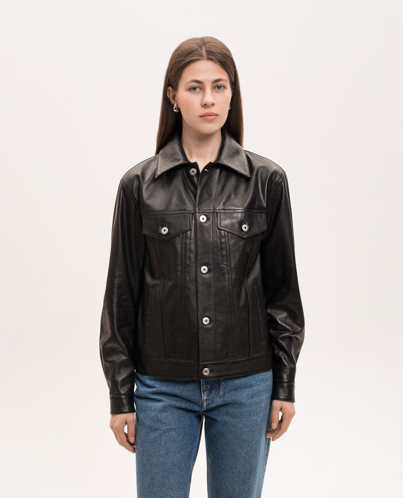 Black leather jacket Bottega Veneta 3