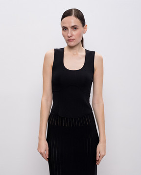 Twinset Black top with logo 261AP3122