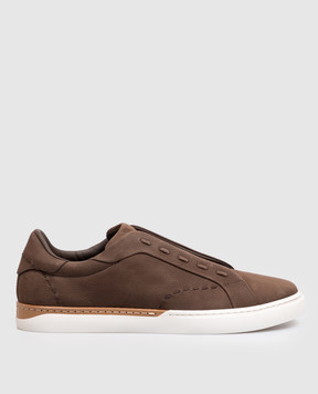 Fendi Brown nubuck City sneakers 7E1937AY1X