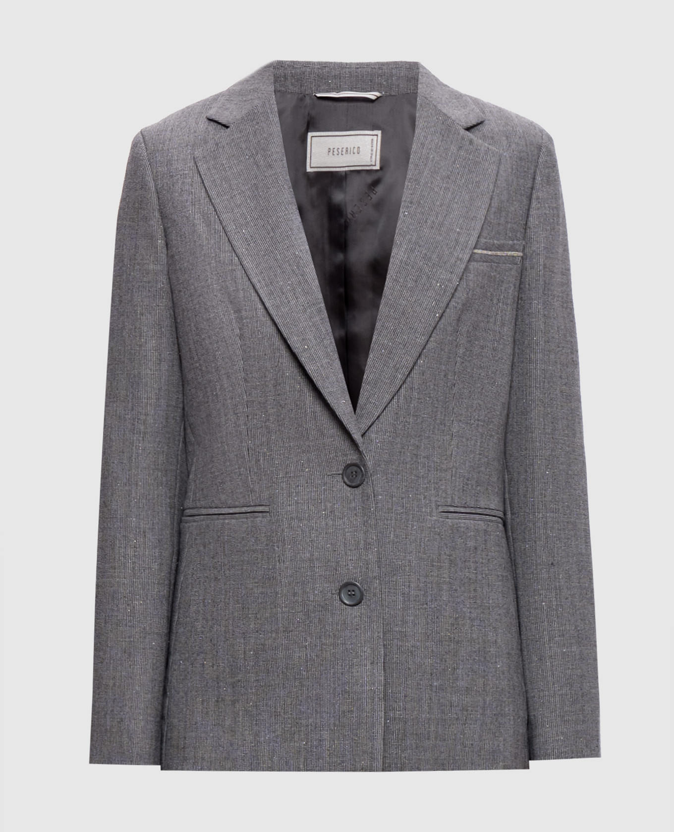 Gray jacket with patterned wool