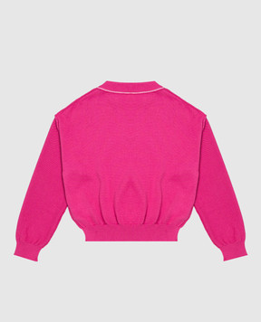 Palm Angels Children's pink sweater with logo embroidery F6PAJGJP155