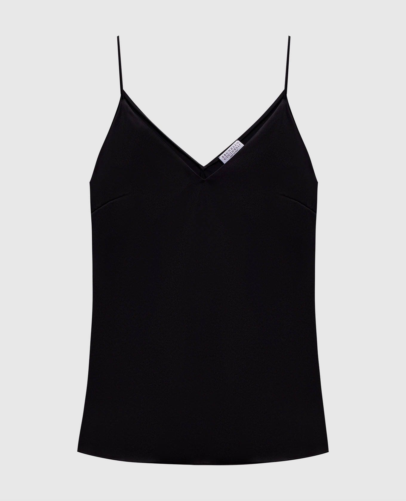 Black silk top