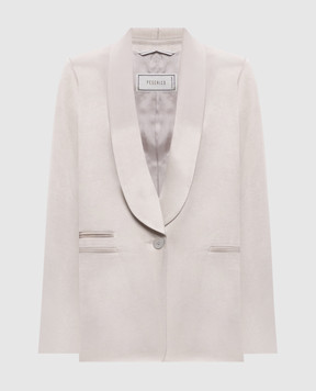 Peserico Beige jacket with brand patch A0124301819