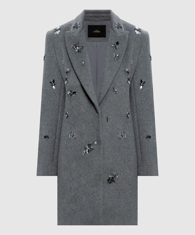 Cappotto grigio con lana