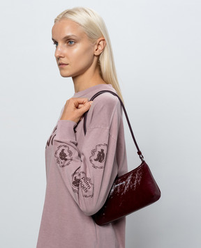 Palm Angels Burgundy leather glossy bag Giorgina PAWNN001FB001