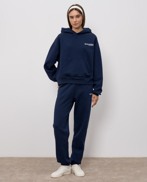 Sporty & Rich Blue joggers with logo print PA070710087BL106w