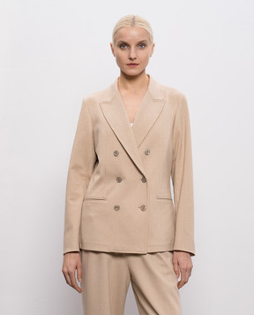 MooRER Beige double-breasted jacket ALERIAPAR