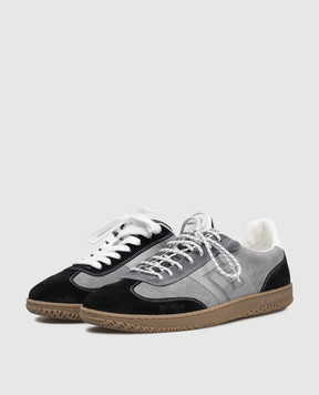 Balmain Grey suede Swan sneakers GM1VI360LGVO