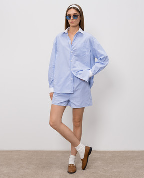 Sporty & Rich Blue striped shirt SI019710302ST02