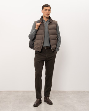 Enrico Mandelli Brown down vest 4T775A519V