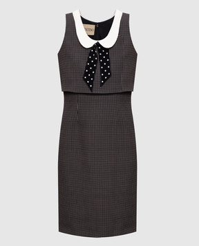 Valentino Black wool and silk patterned dress 8B3VAHZ09TG