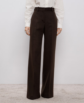 Ermanno Scervino Brown wool pants D476P718KGK