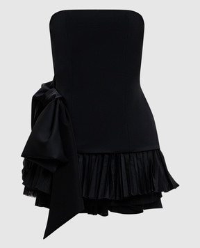 Alexander McQueen Black mini dress with bow 854321QEAHJ