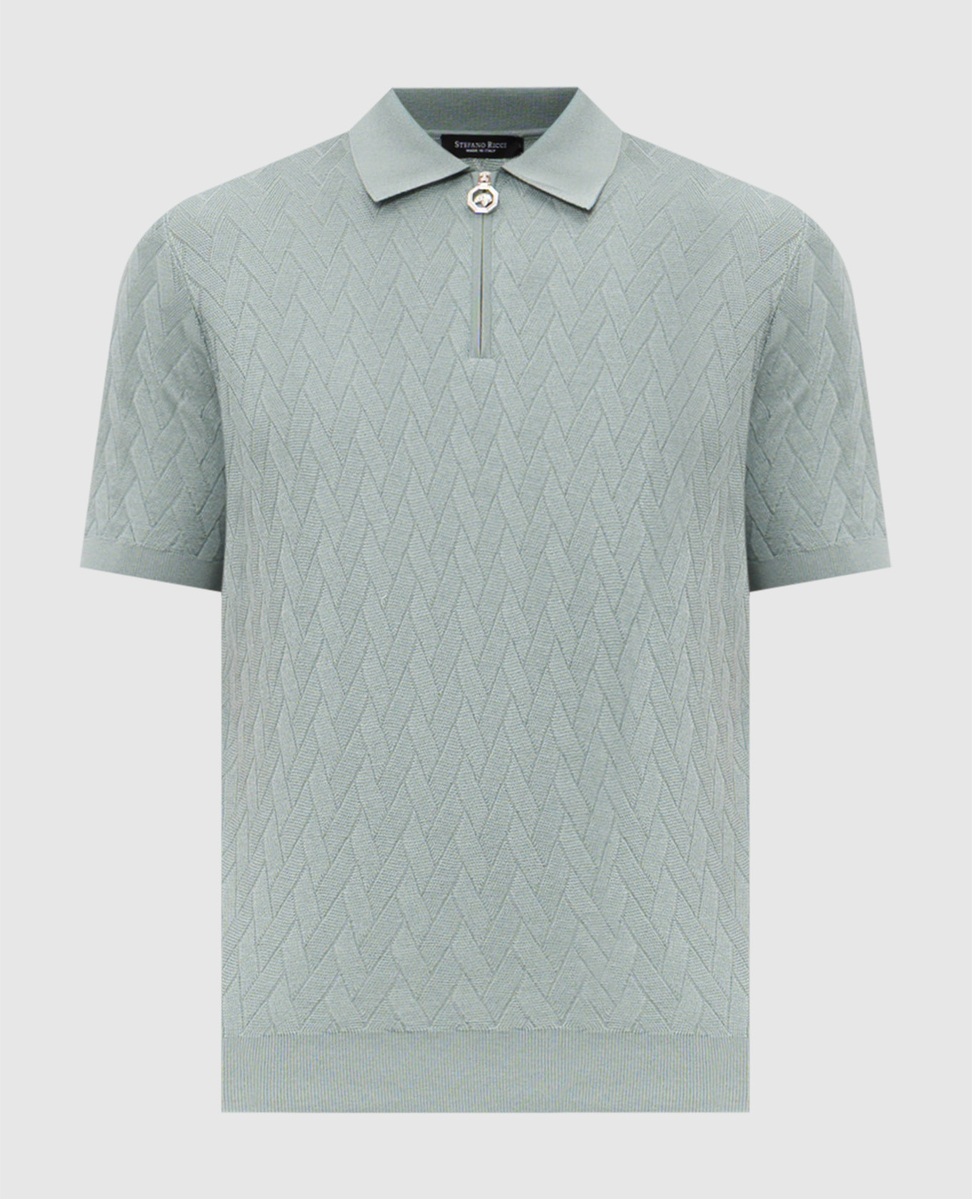 

Green polo with silk Stefano Ricci