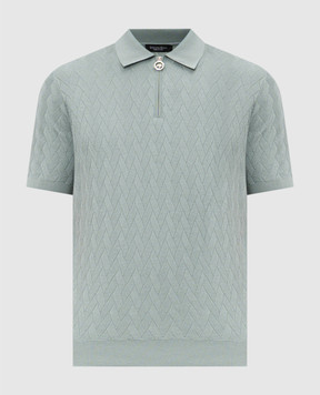 Stefano Ricci Green polo with silk K818106P31F26172