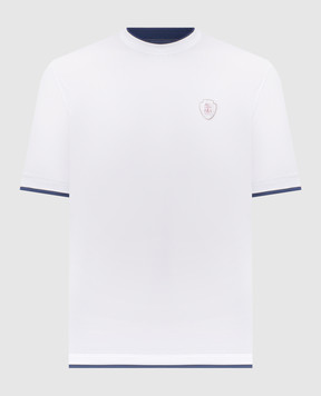 Brunello Cucinelli White T-shirt with logo print MW8577427T