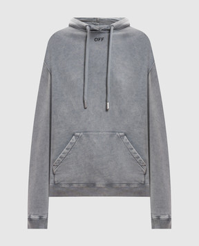 Off-White Gray hoodie with print 2FE00500T