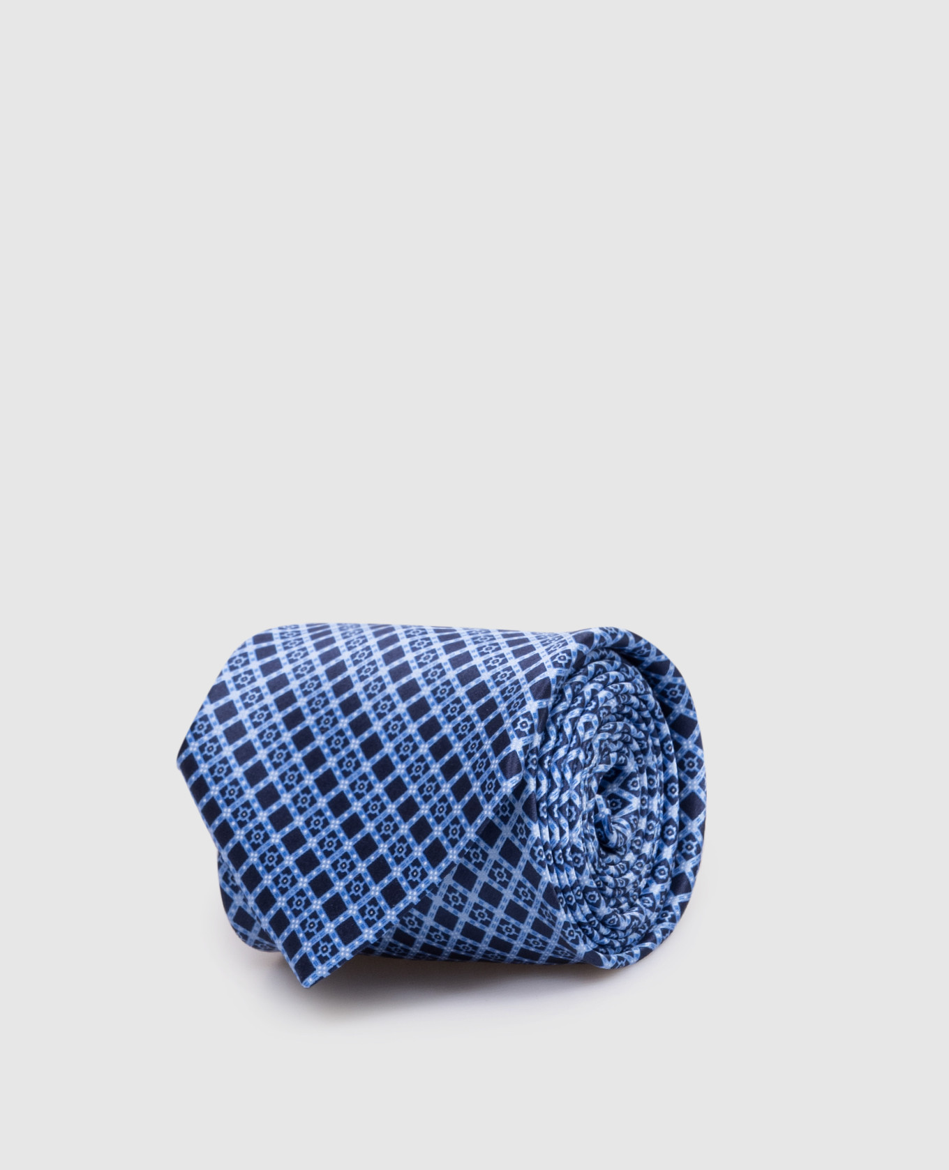 

Luxury blue silk tie with geometric pattern Stefano Ricci, Light blue