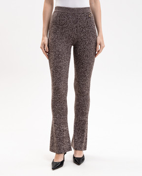 Max Mara Sportmax Brown VELO ribbed wool flared pants SPXVELO