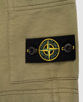 Stone Island Children's green shorts with logo L1S166200006S004014