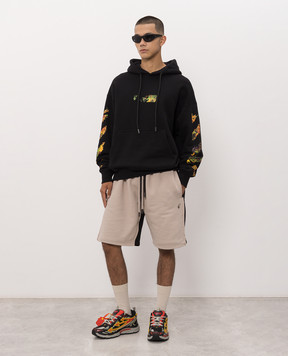 Off-White Black hoodie with Spices Arrow print 44MBB085F26F004