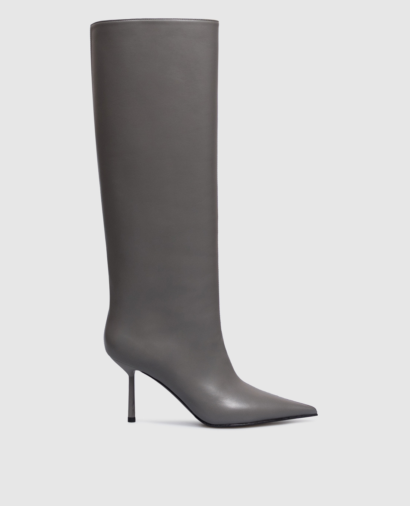 Bella grey leather boots
