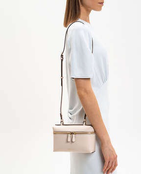 Victoria Beckham Beige leather cross-body bag Vanity B126AAC007158A