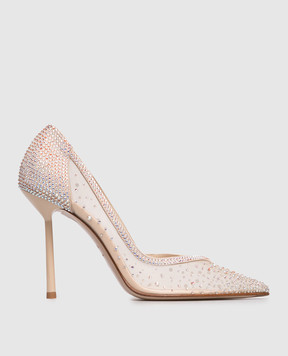 Le Silla Beige NICOLE shoes with crystals 4191E090BXPPGSL
