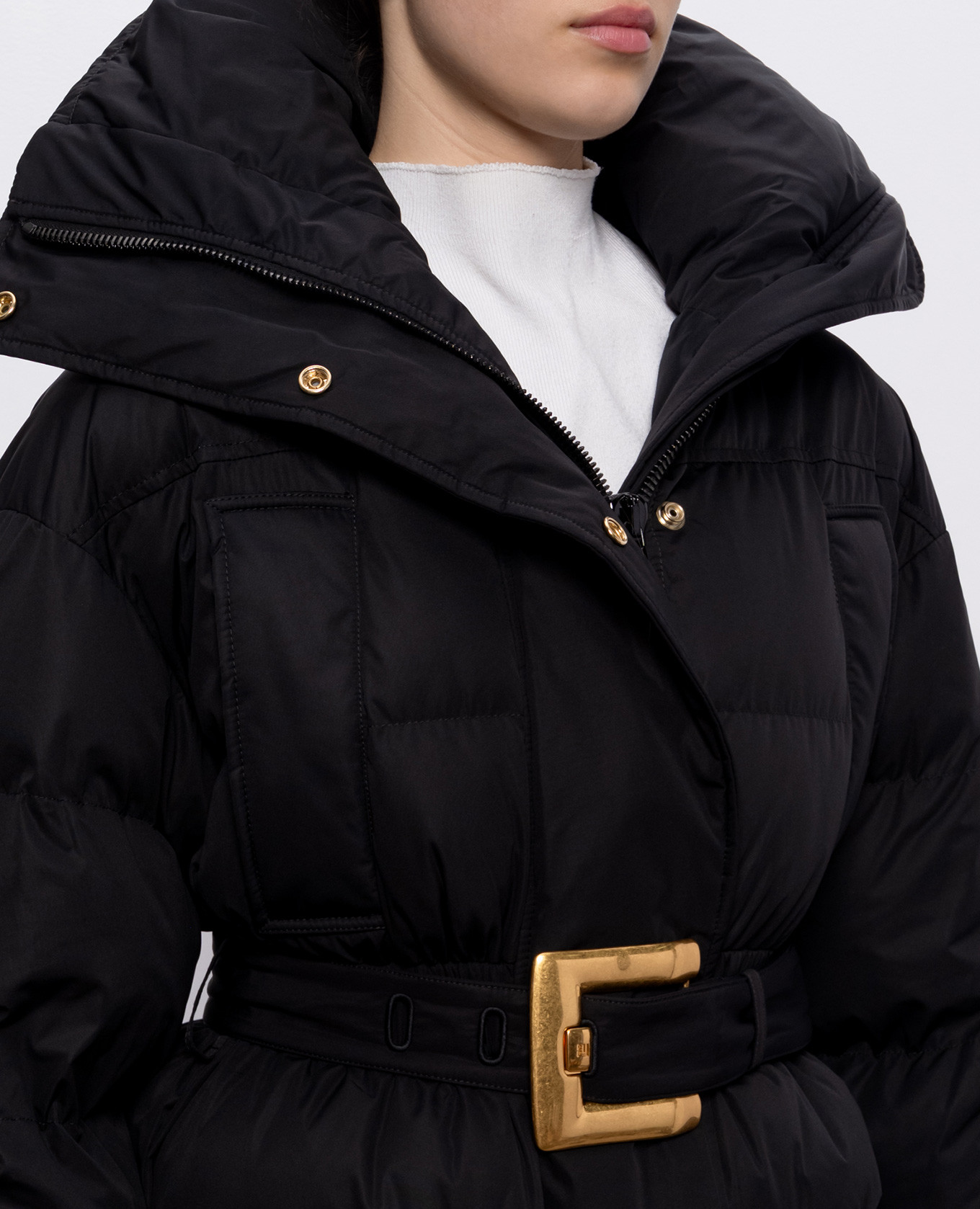 Black jacket with belt Balmain 5