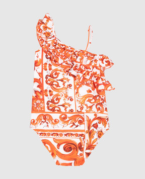 Dolce&Gabbana Children's swimsuit with Majolica print L5J880ON0GU812+