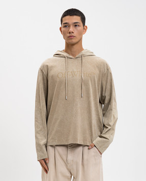 Off-White Laundry khaki long sleeve hoodie 44MAB09DF5J005