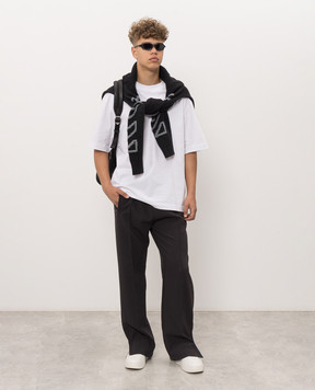 Off-White White T-shirt with Narciso brand print 44MAA120F26J012
