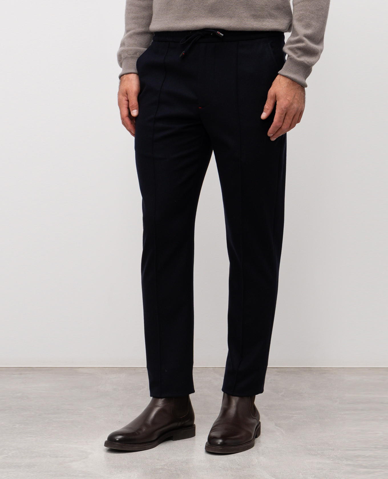 Blue wool and cashmere pants ISAIA 3