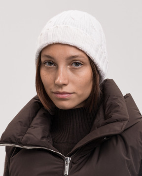 Allude Ivory cashmere hat 26511223