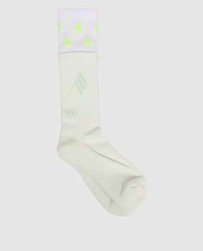 The Attico Green long socks with logo 260WAK00024CCC132AA