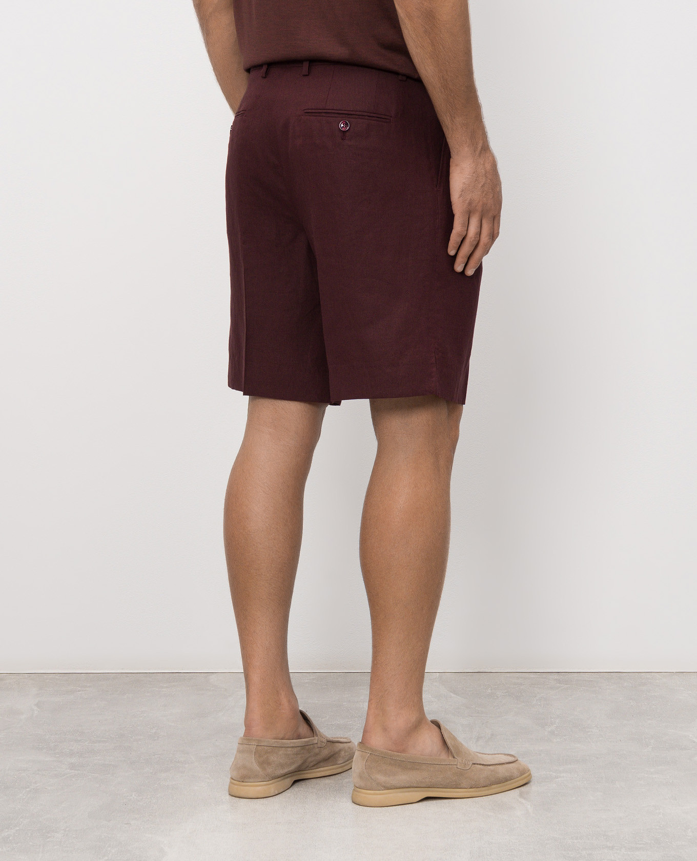 

Burgundy linen shorts Dolce&Gabbana