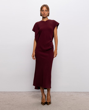 Victoria Beckham Burgundy midi dress Victoria 1326WDR007380B
