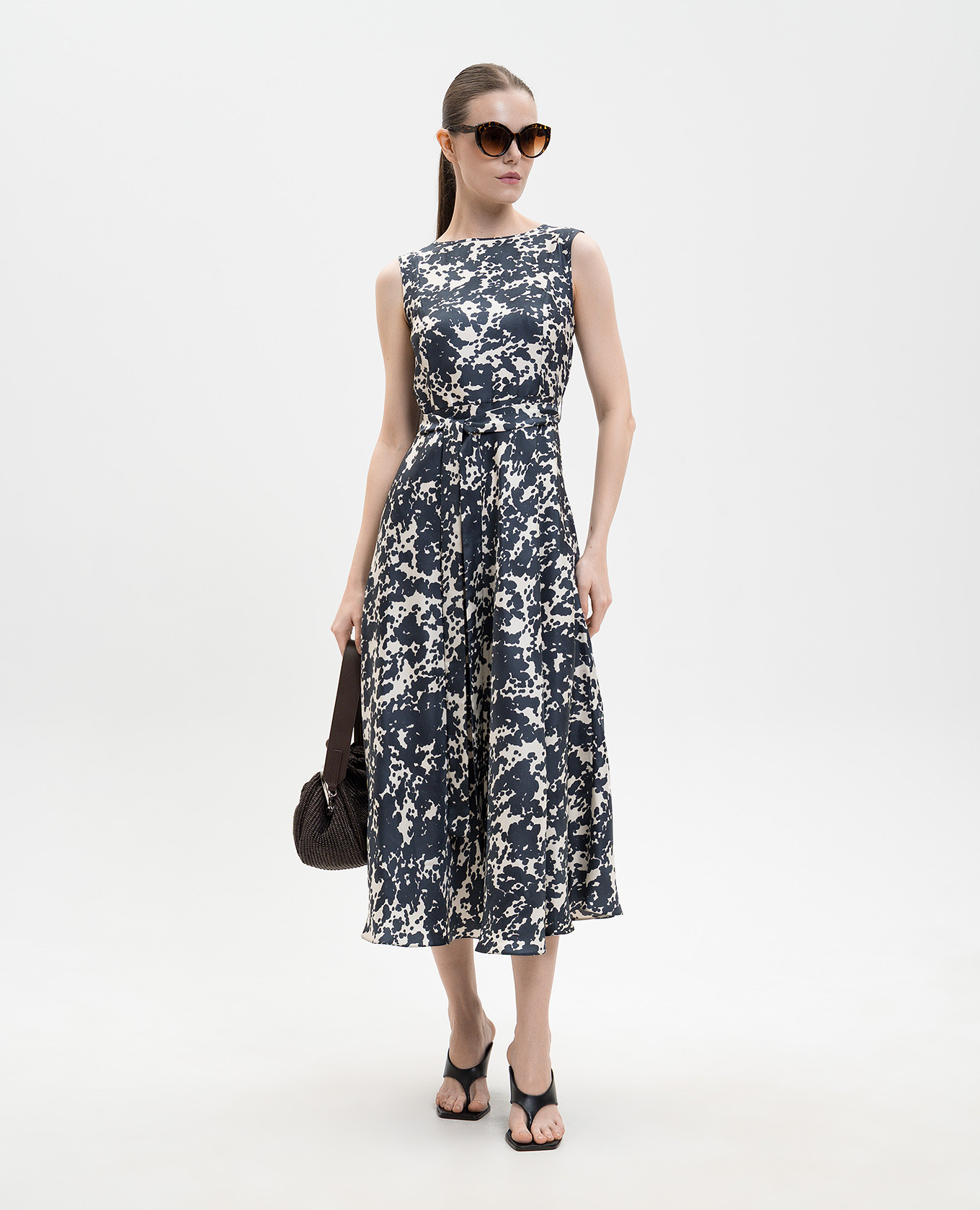 

MARTINA blue printed silk dress Max Mara